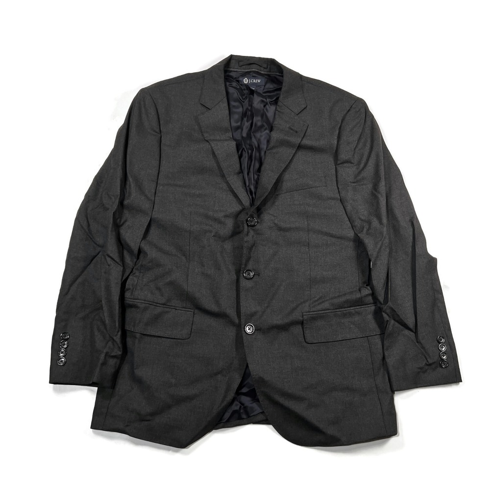 J Crew Aldridge Jacket 40S Mens Charcoal Loro Piana Super 120s Wool Blazer 16565
